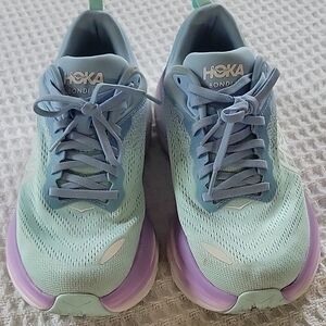 Hoka Women's Bondi Sneakers - Mint and Lavender